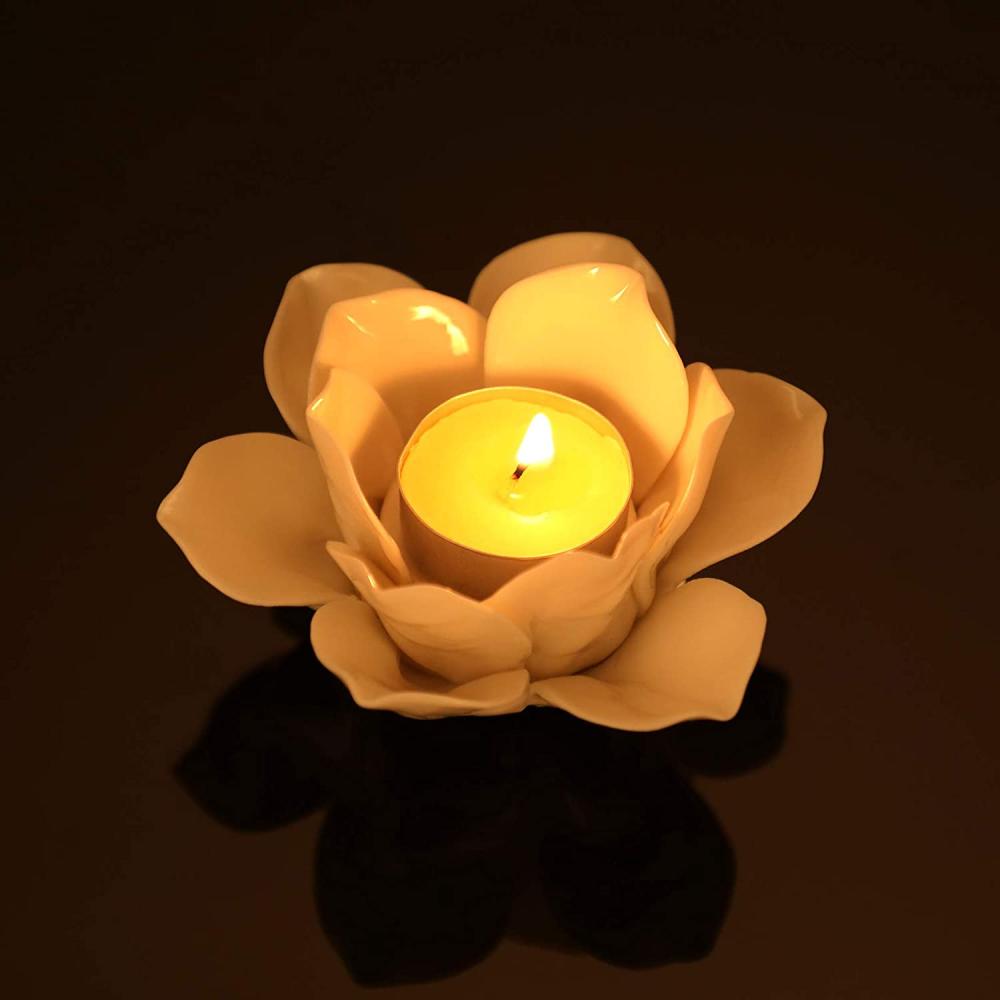Wholesale Flower Shaped Ceramic Tea Light Candle Holder