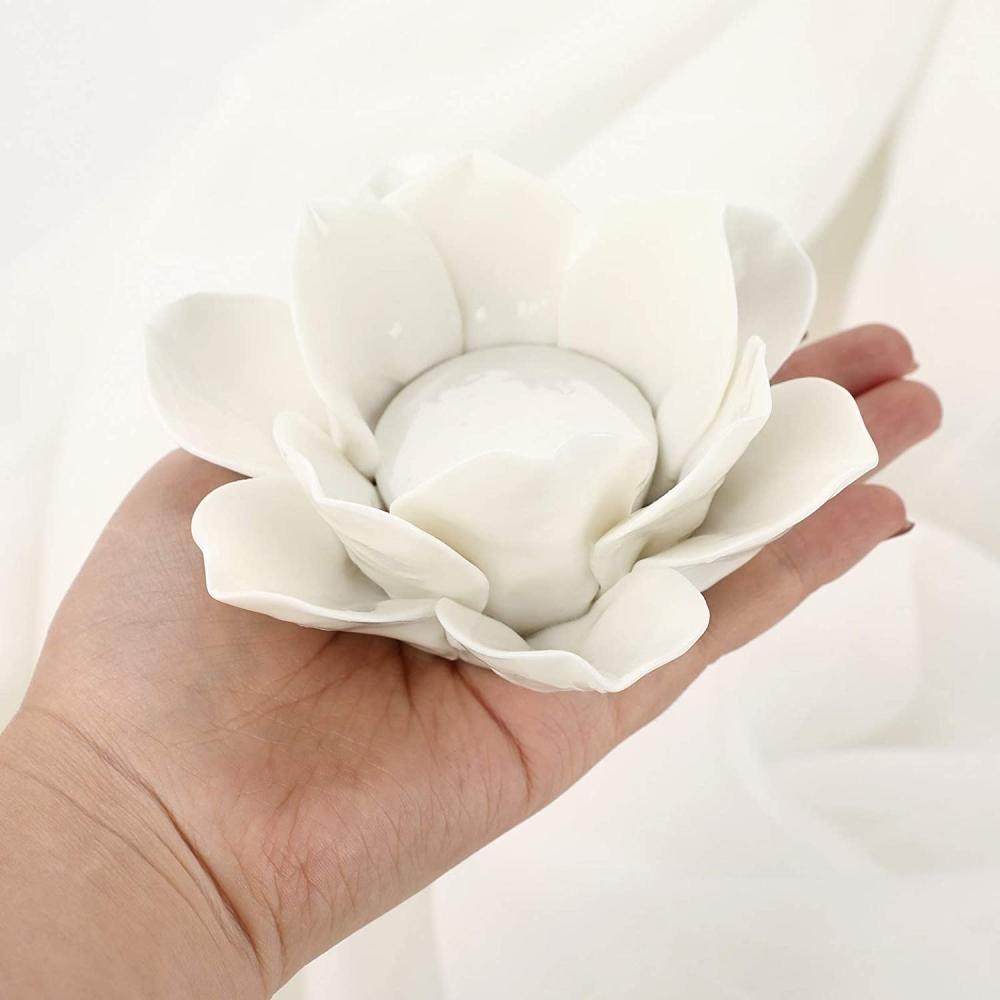 Wholesale Flower Shaped Ceramic Tea Light Candle Holder