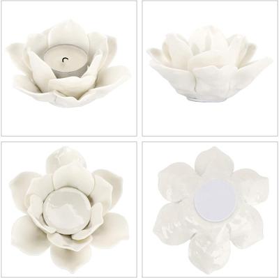 Wholesale Flower Shaped Ceramic Tea Light Candle Holder