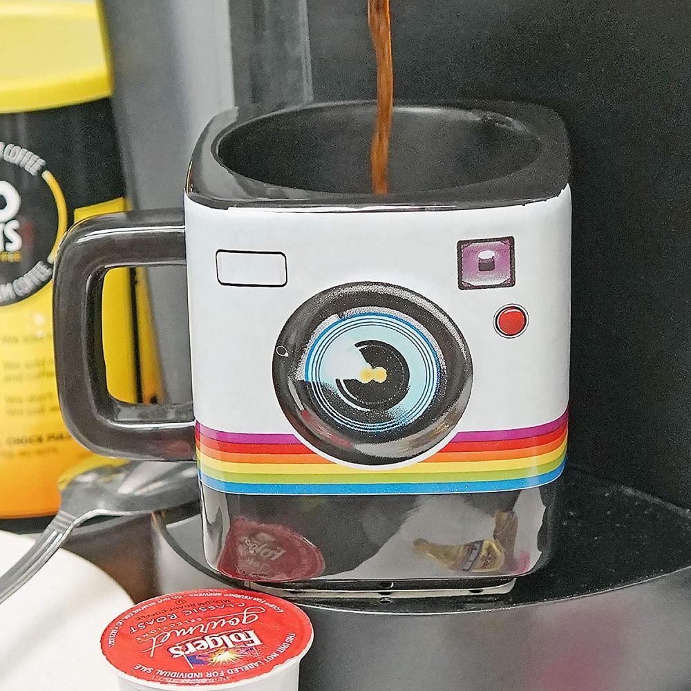 custom unique ceramic camera lens coffee mug