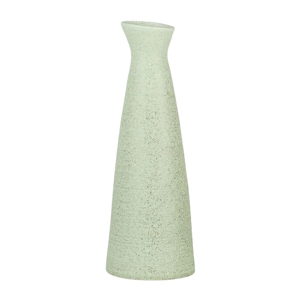 olive dark sage lime green ceramic flower vase picture 1
