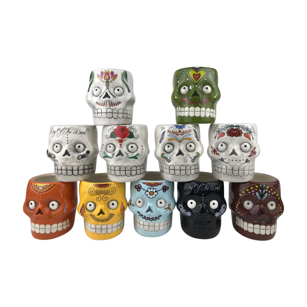 new Factory ceramic skull halloween decoration