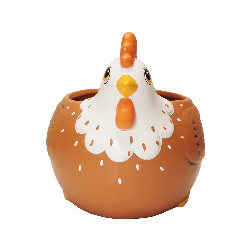 New Custom chicken animal shaped ceramic flower planter pot
