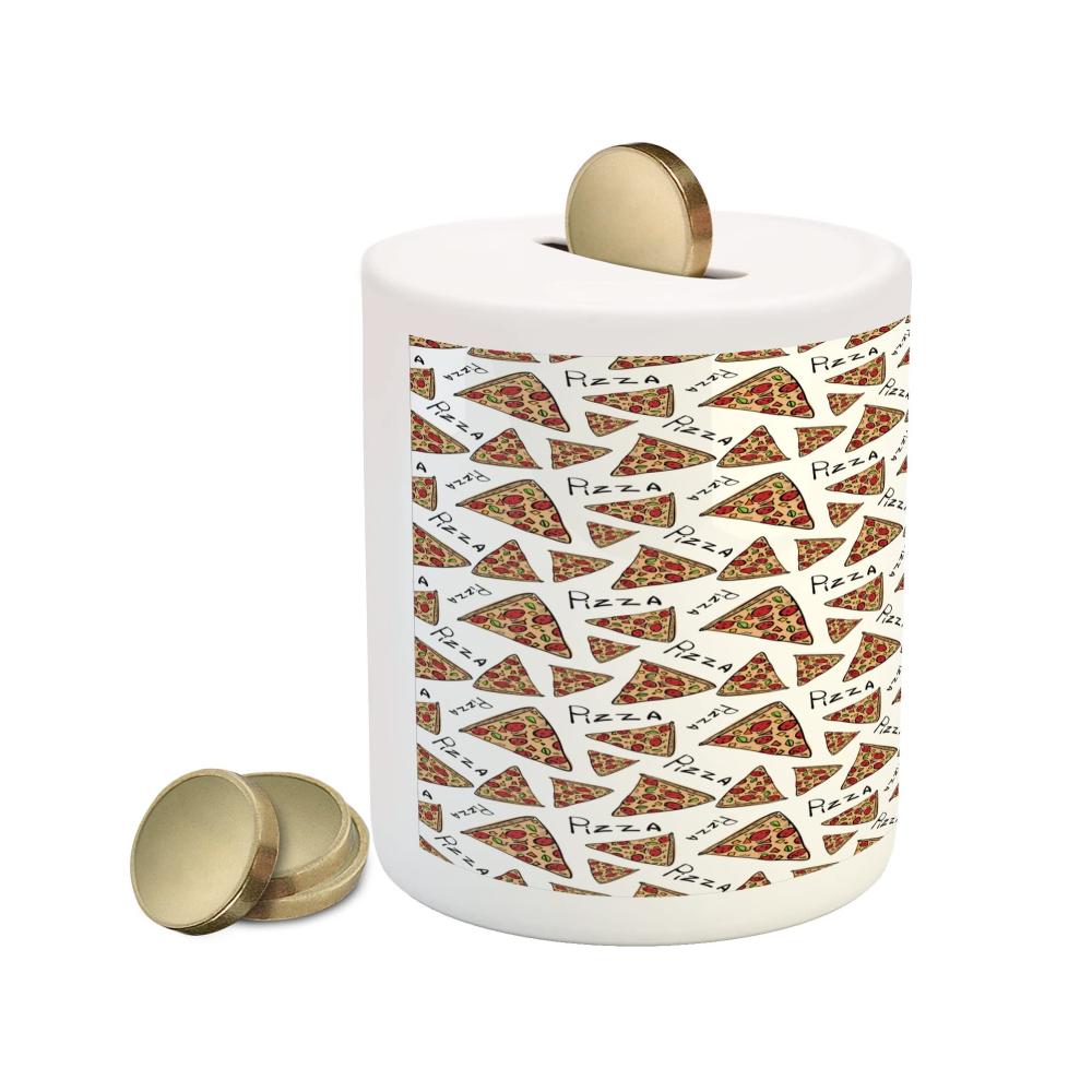 custom logo print personalized round cylinder white sublimation ceramic money box coin saving piggy bank
