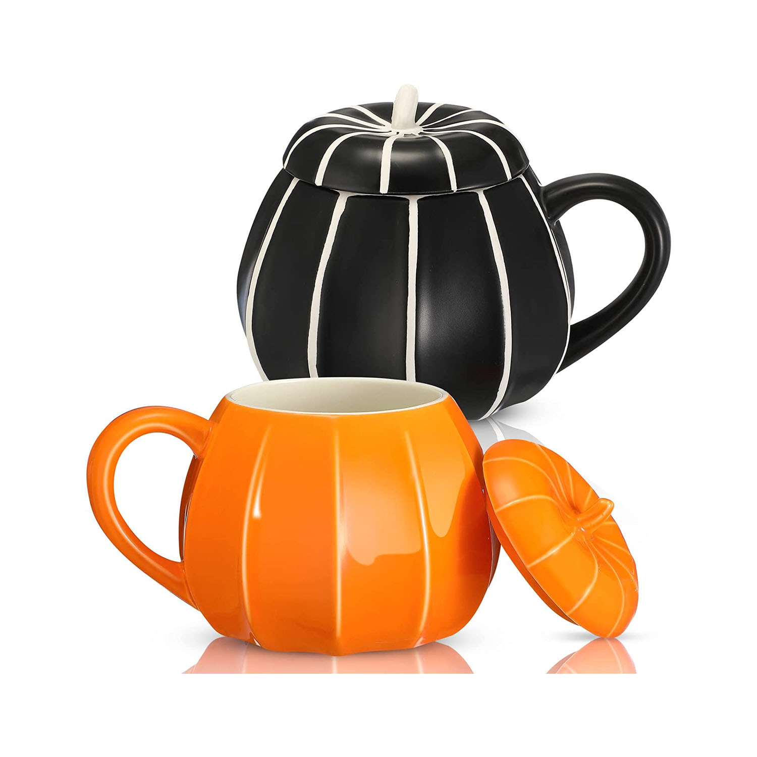 Pumpkin Shaped Mug Thanksgiving Fall Coffee Mug With Lid