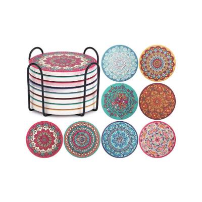 printed ceramic tissue table mug blank coasters set thumbnail