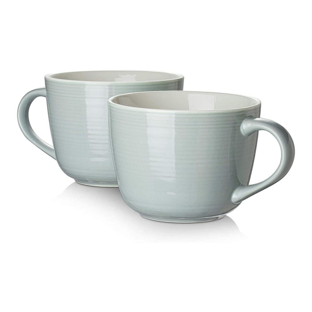 extra large big ceramic coffee soup mugs with handles
