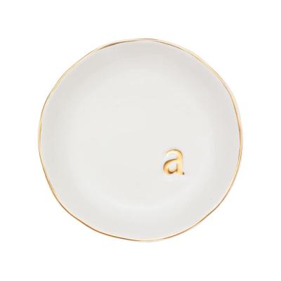 oval round ceramic jewelry pendant earring holder tray thumbnail