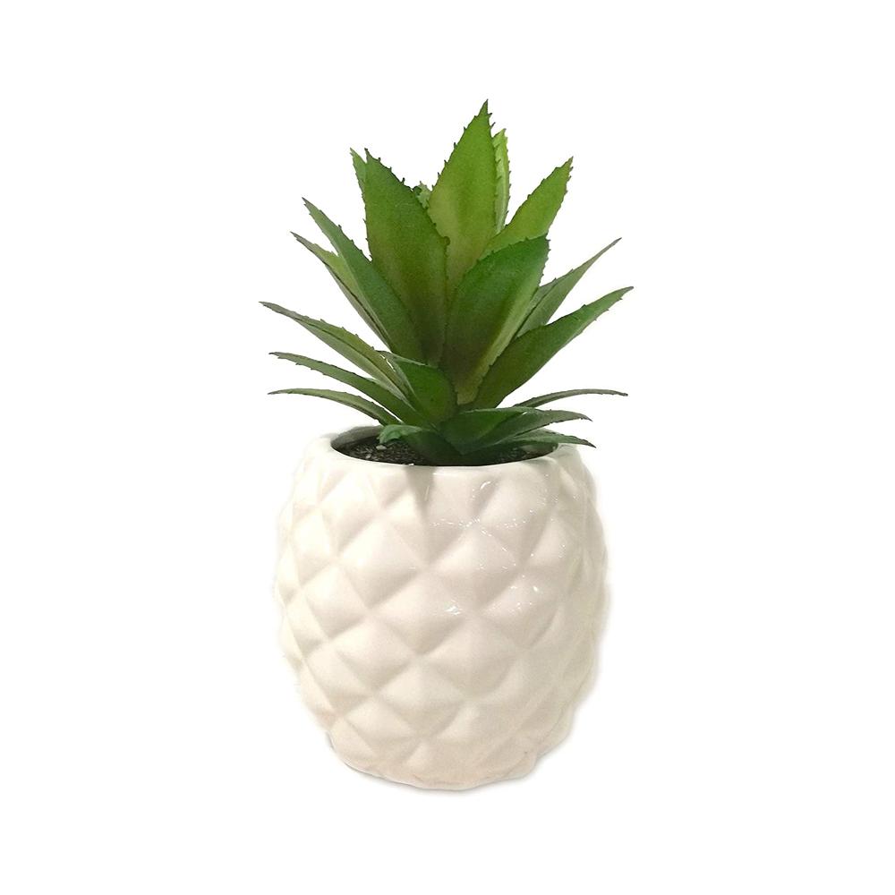 New Custom fruit pineapple shaped Ceramic Planter Flower Plant Pot