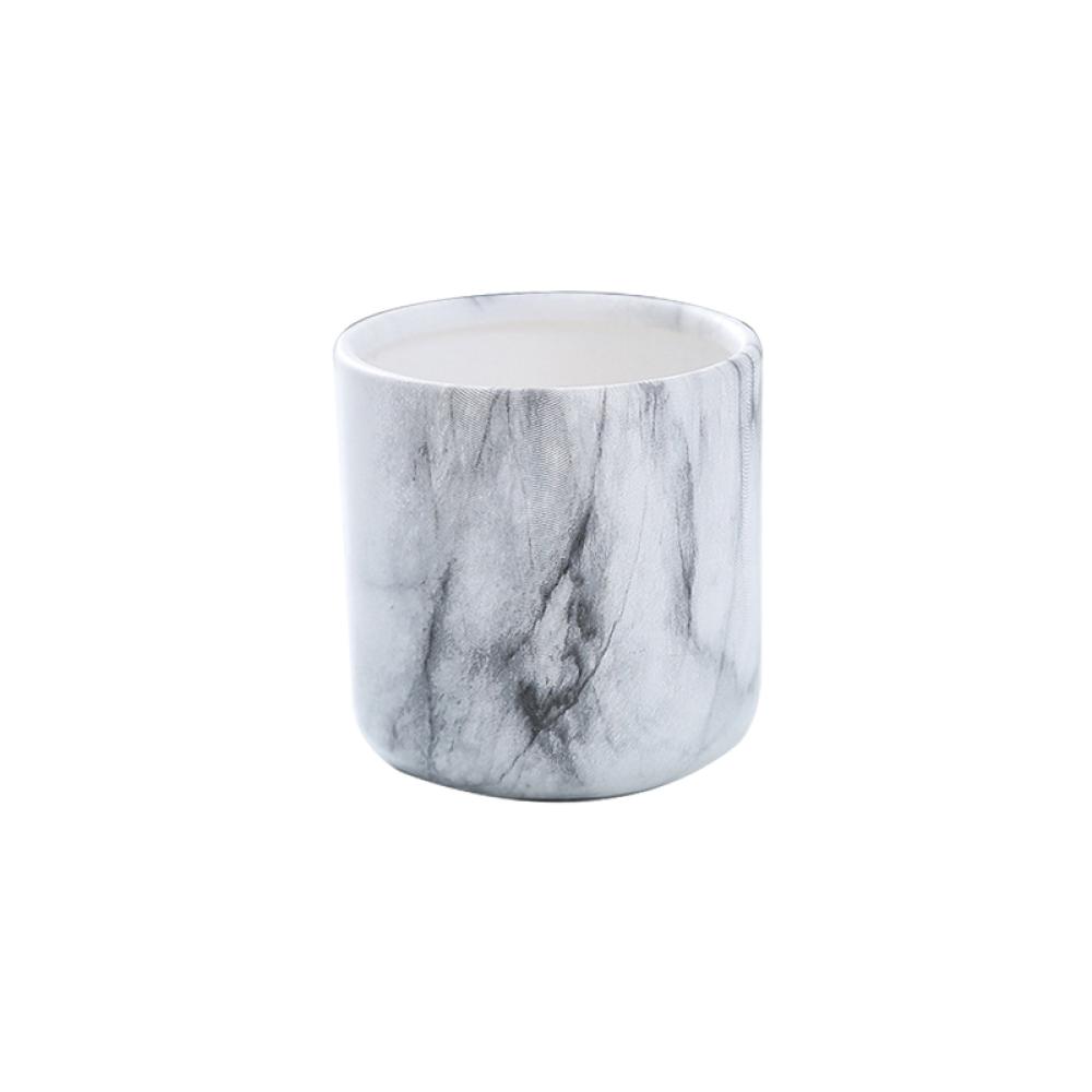 custom cylinder concrete cheap white decorative wedding marble ceramic candle holder jar