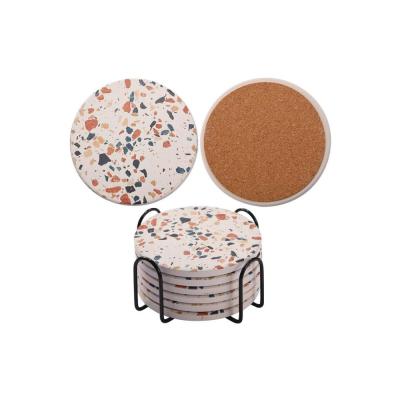 slate ceramic drink beer tea cup coaster set thumbnail