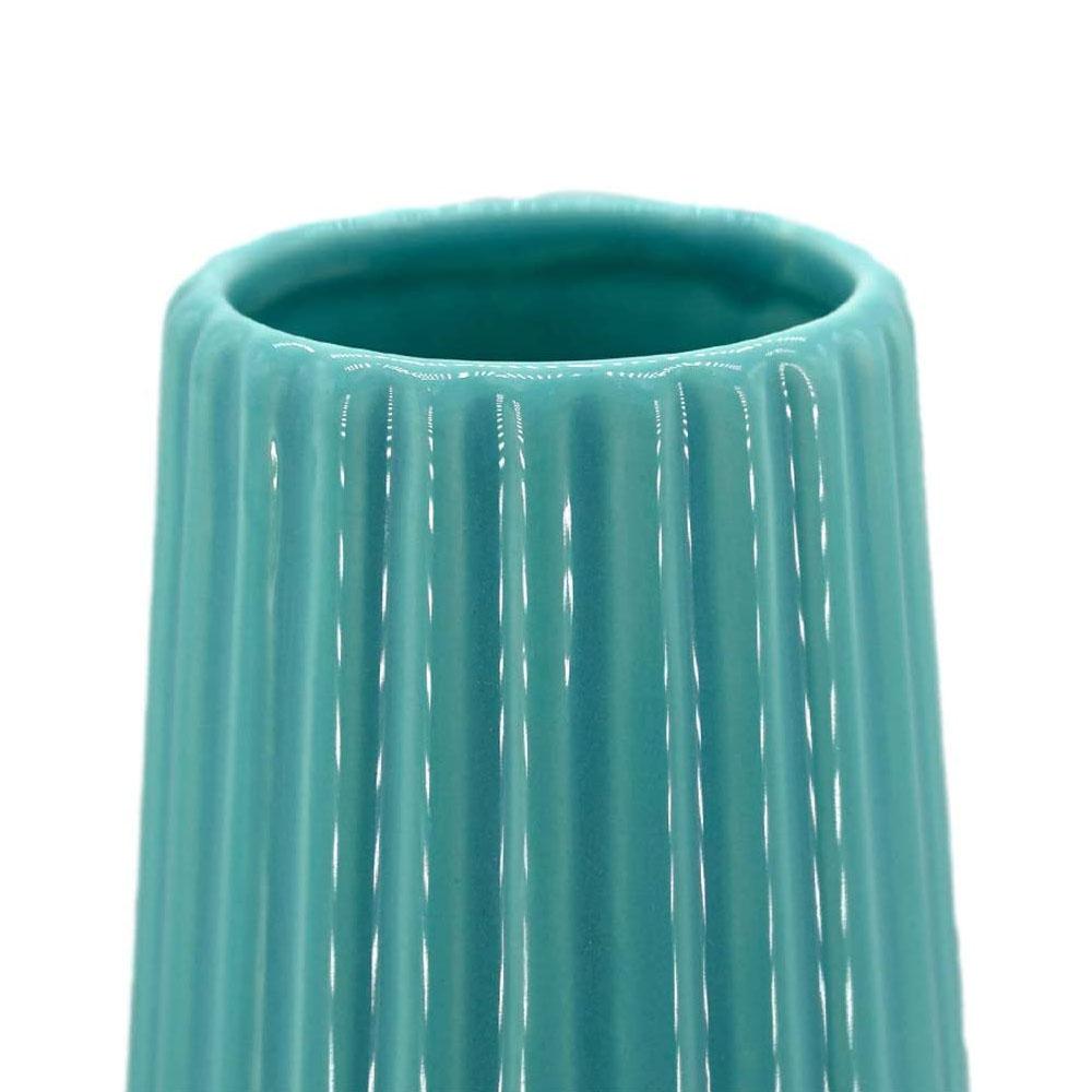 blue ceramic turquoise flower vase for home decor