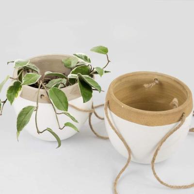 indoor wicker balcony ceramic flower planter plant pot picture 3