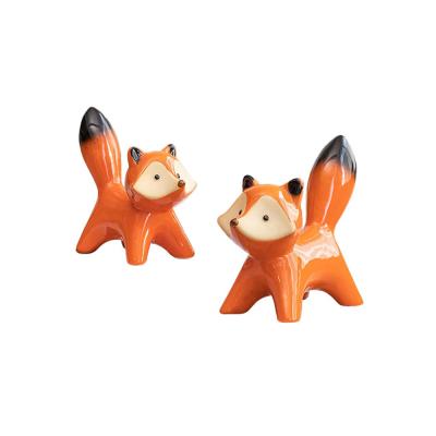 ceramic fox figurine statue thumbnail
