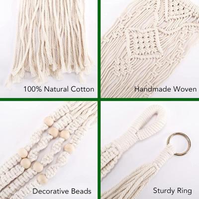 macrame ceramic spider wall hanging planter flower pot picture 2