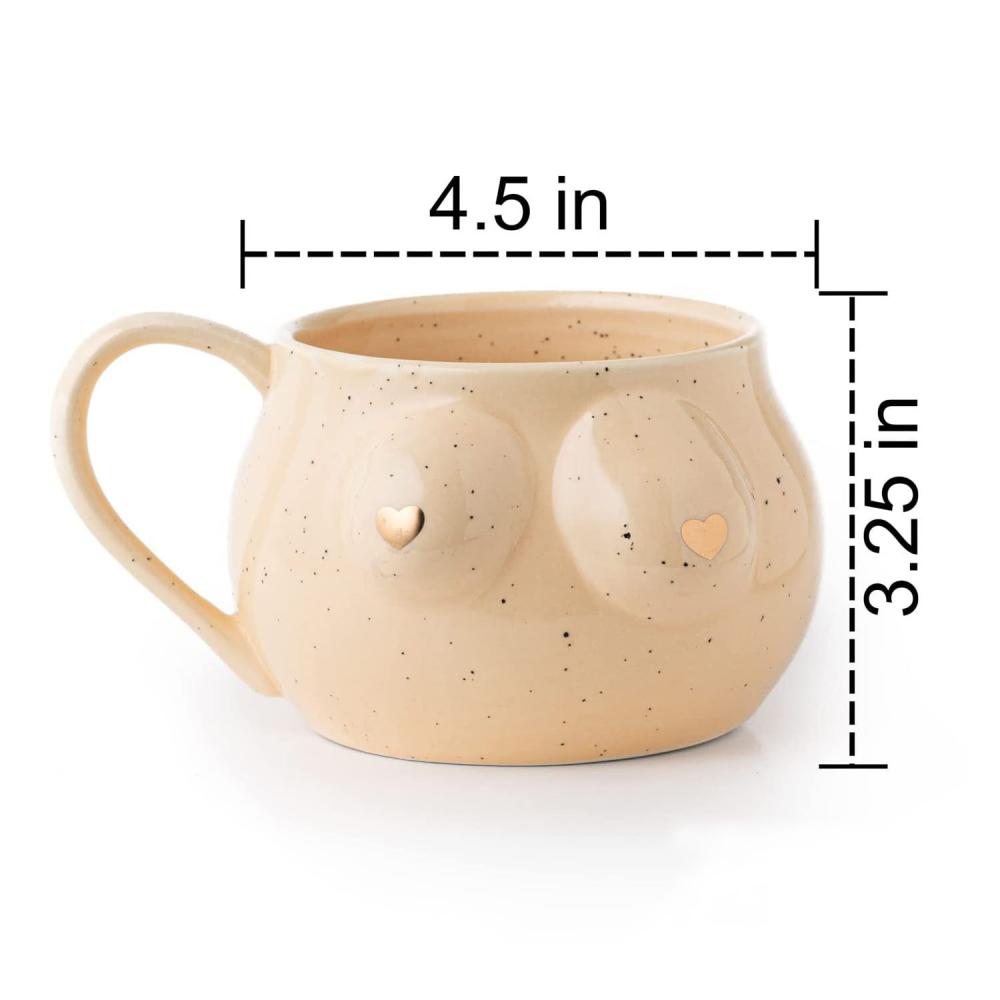 Speckled Funny Female Body ceramic boobie coffee mugs