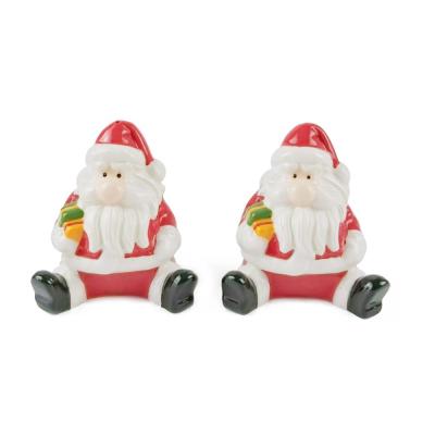 santa claus ceramic salt and pepper shakers set thumbnail
