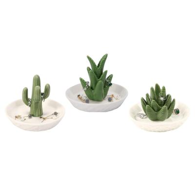 home decor Cactus Ring Jewelry Dish Tray Holder thumbnail