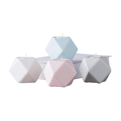 Small Mini Ceramic geometric tea light candle holder picture 1