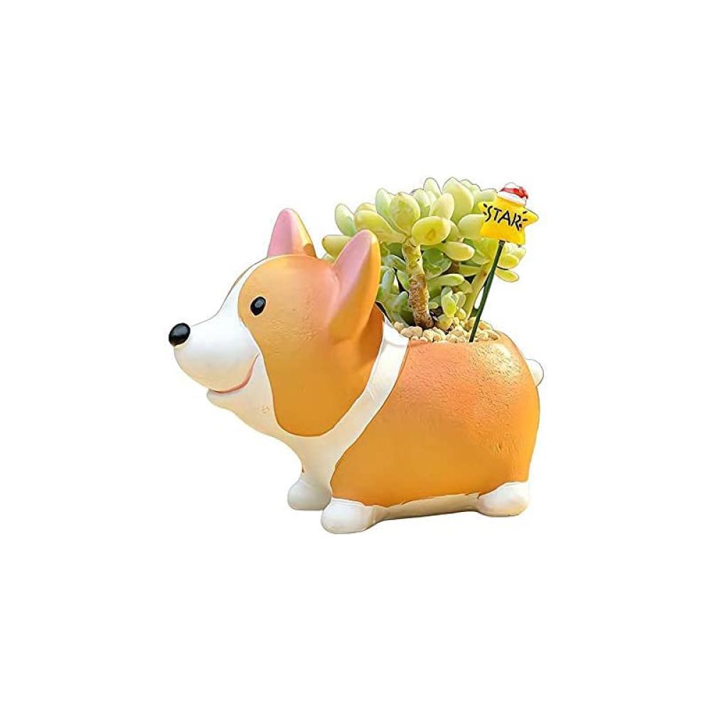 custom corgi dog shaped ceramic succulent planter plant pot supplier