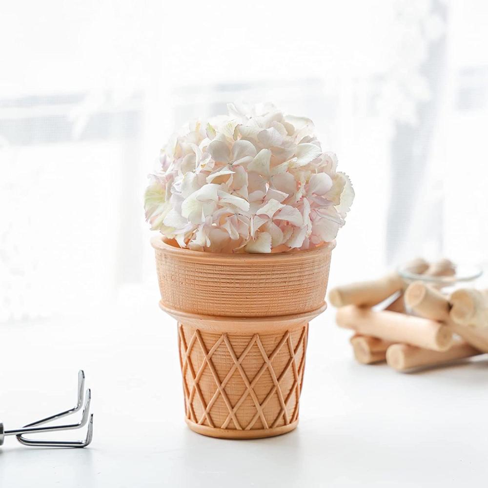 custom shaped ice cream cone succulent planter flower pot for home decor