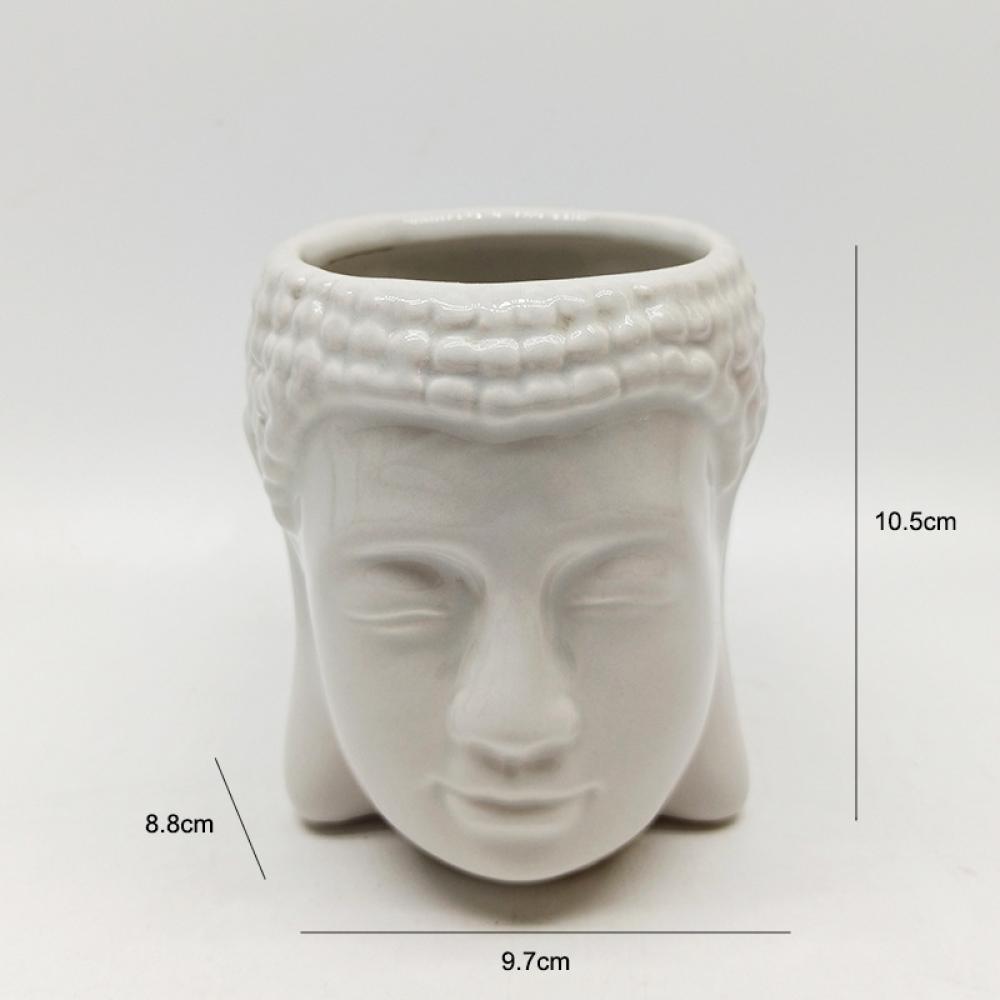 New Factory Custom ceramic buddha head planter plant flower pot