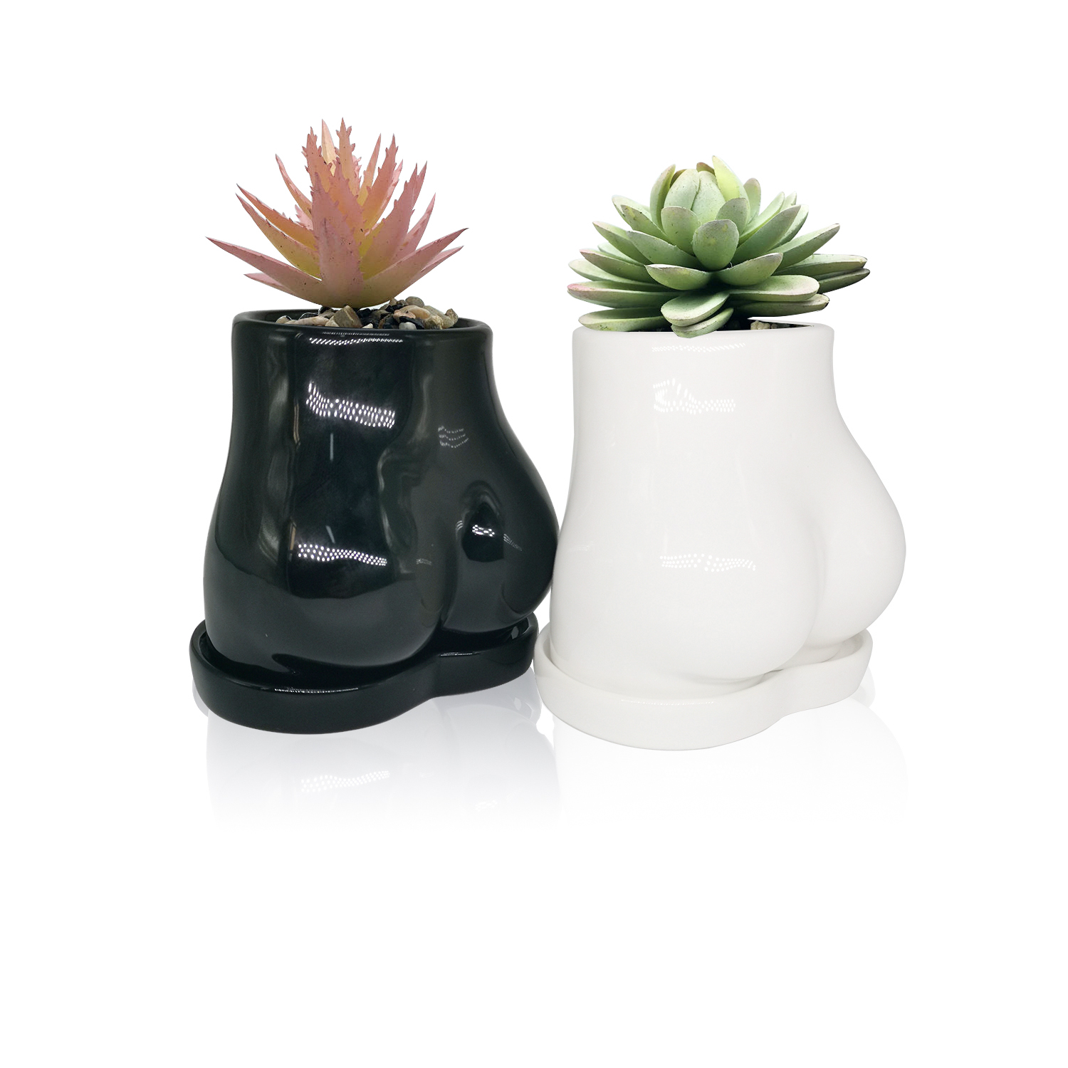 Nude Butt Boho shaped Ceramic Planter Flower Pot