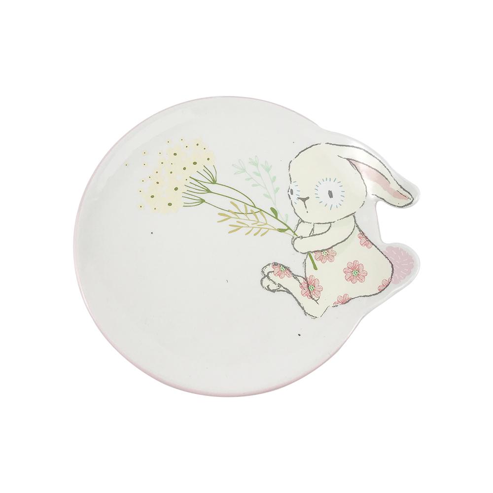 ceramic easter bunny plates tray dish