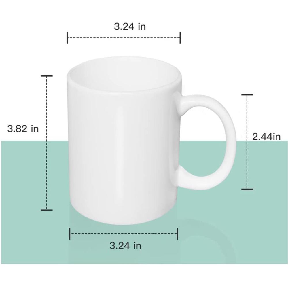 Factory custom printed white sublimation ceramic cricut blank coffee mugs