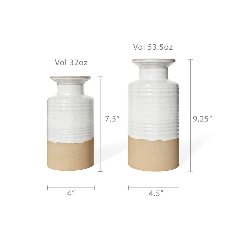 large farmhouse pottery barn clay ceramic rustic beautiful flower vases