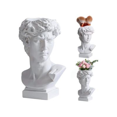 3D printed Greek Statue Indoor and Outdoor Sculpture David Resin Flower Vase For Home Decor