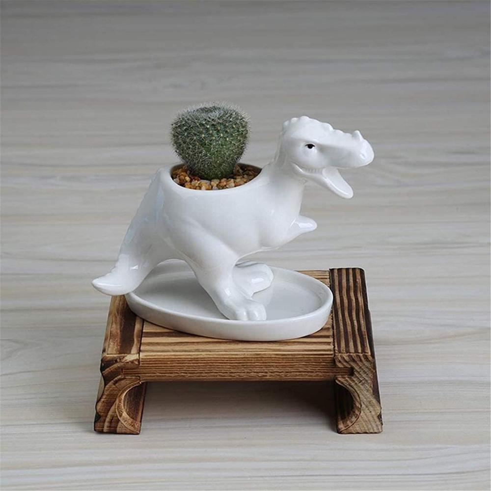new Factory Custom ceramic dinosaur planter pot