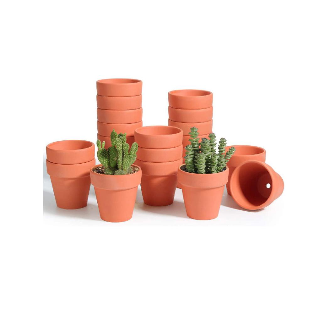 new Factory Custom large mini garden stackable small brown clay Terracotta ceramic planters pots for plant