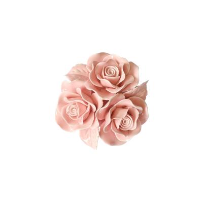 3d luxury ceramic artificial rose flower sculpture for party wall home wedding decor