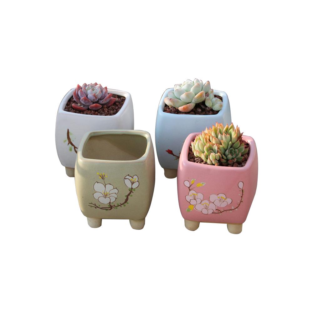 custom garden korean japanese style primrose ceramic planter plant flower pot for succulents home decor