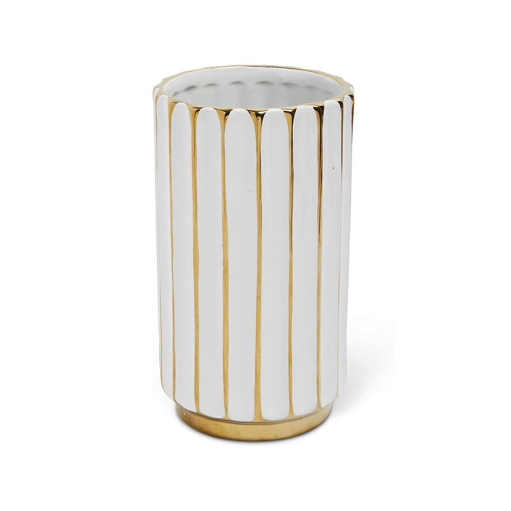 Elegant middle eastern Pottery Gold ceramic porcelain standing vase for home decor wedding centerpieces