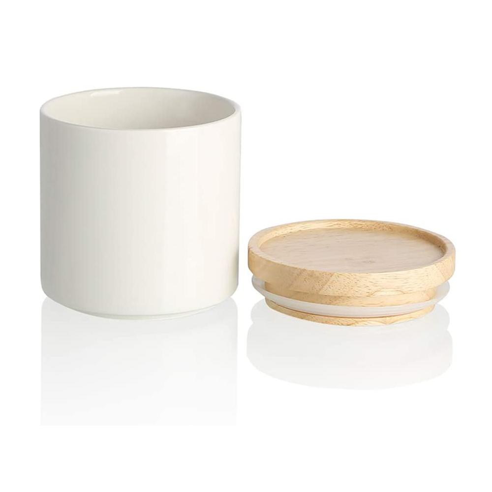 New Factory custom White Ceramic tea coffee sugar porcelain jar with lid