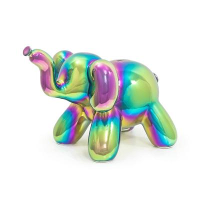 New Factory Cool Electroplate colorful custom design elephant coin money box ceramic piggy bank
