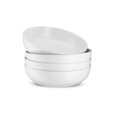 White Italian Heath Ceramic Pasta Serving Bowl Set thumbnail