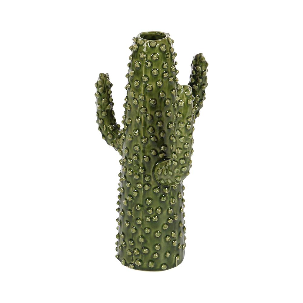 new factory green cactus shaped ceramic vase