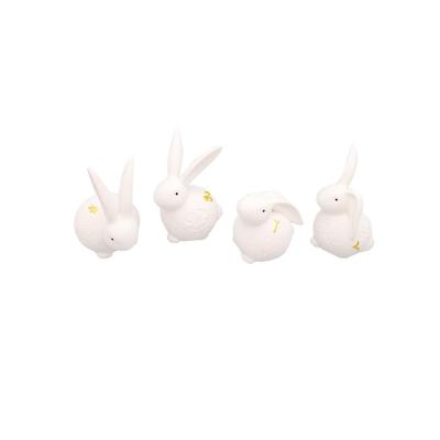 small ceramic porcelain easter bunny rabbit figurines statue thumbnail