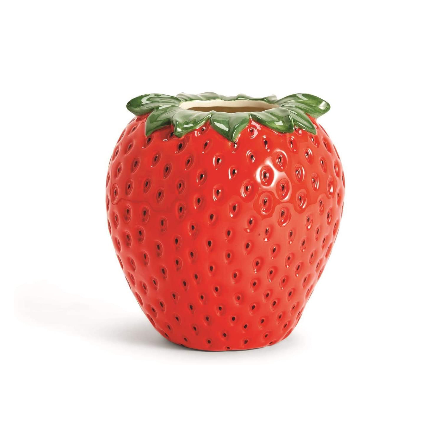Hand Painted Made Ceramic Fruit Strawberry Shaped Flower Vase