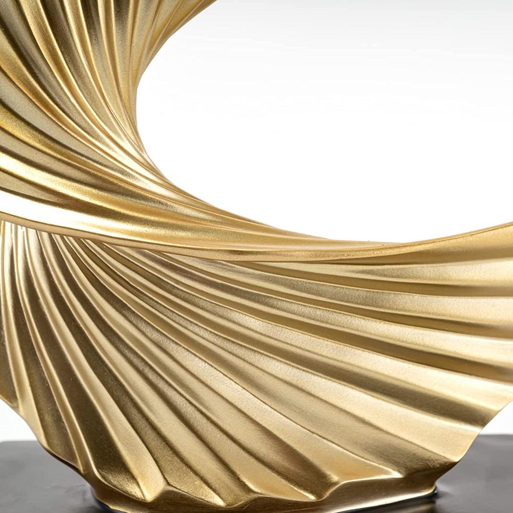 Gold Modern Abstract Art Sculpture luxury Resin living room home decor supplier