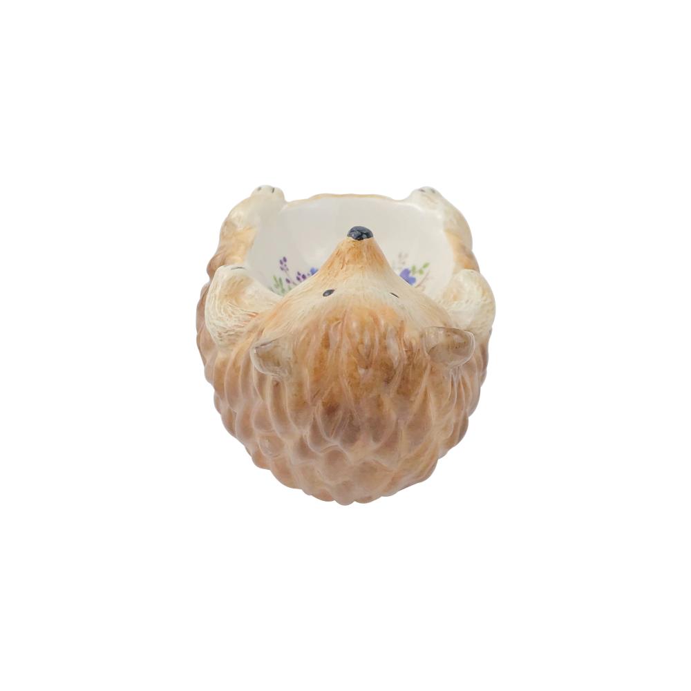 New Factory Custom hedgehog Animal shape ceramic chicken egg holder egg cup