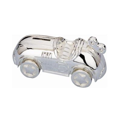 custom electroplate ceramic silver car shaped clay money coin box piggy bank price