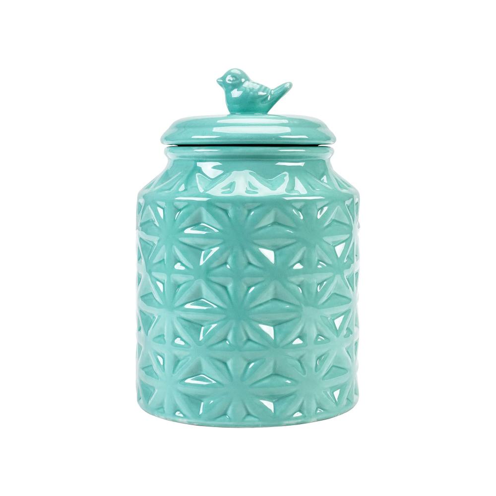 New Factory Custom unique designed cute decorative bird shape ceramic canister cookie jars with lid