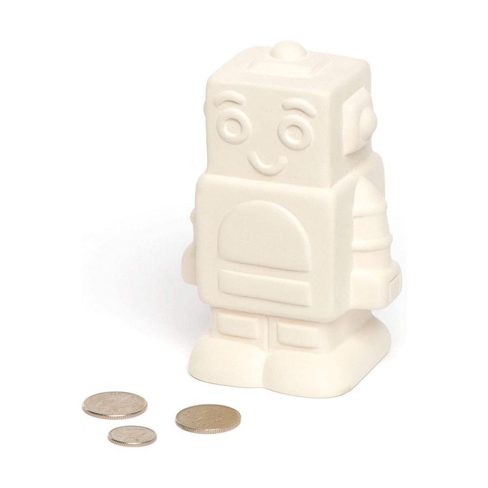 ceramic robot shaped piggy bank money box
