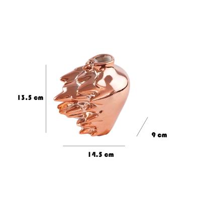 abstract rose gold ceramic centerpiece flower vase picture 2
