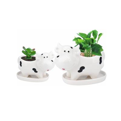 ox shaped ceramic planter succulents plant flower pot thumbnail