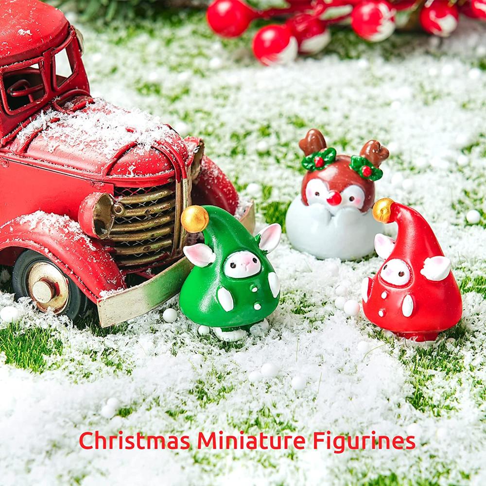 Custom Miniature mini Tiny Small Resin santa claus snowman fairies deer Xmas christmas crafts figurine for home decor ornament